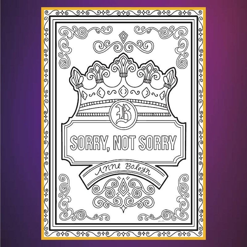 Coloring Broadway SIX -"All I Need is Six" Collection - Coloring Postcards - Hand-Drawn Illustrations by Coloring Broadway. Printed on Matte Card Stock. (5" x 7" - Set of 8 Individual Designs) - Image 3
